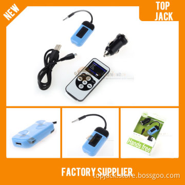 3.5mm Jack Car FM Transmitter W/ Remote Control Car Charger Set for iPhone and iPad